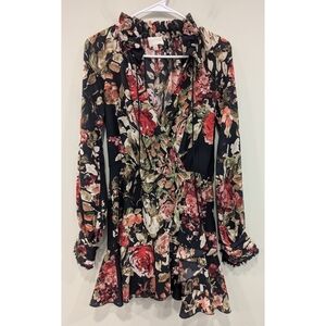 Divine Heritage Ruffled Surplice Front Dress Size XS